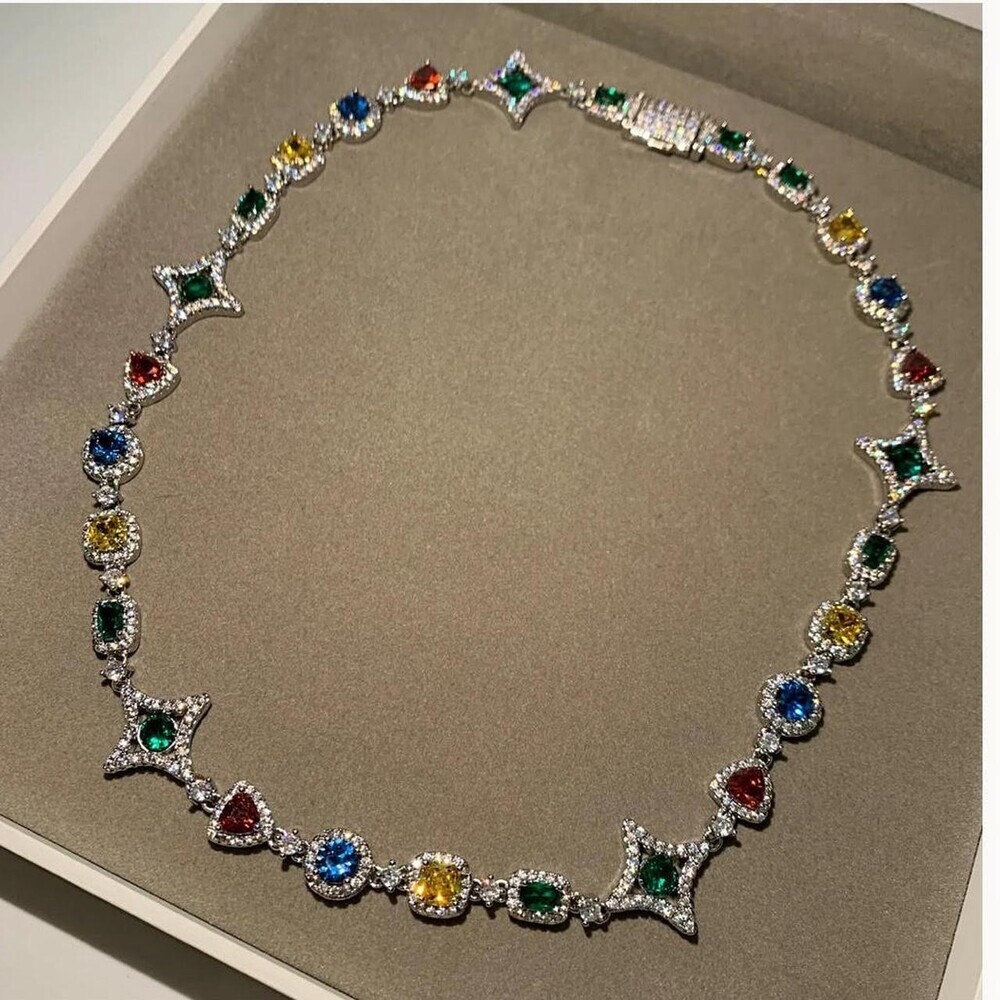 Multi Coloured gemstone Necklace 20inch